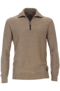 Casa Moda Casual Fit TroyerZip Braun