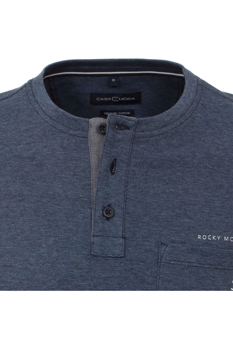 Casa Moda Longsleeve Henleykragen Blau 2 Casa Moda Longsleeve Henleykragen Blau – Bild 2