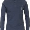 Casa Moda Longsleeve Henleykragen Blau