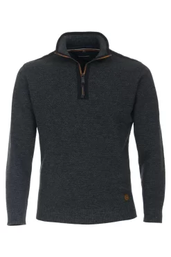 Casa Moda Casual Fit TroyerZip Dunkelblau