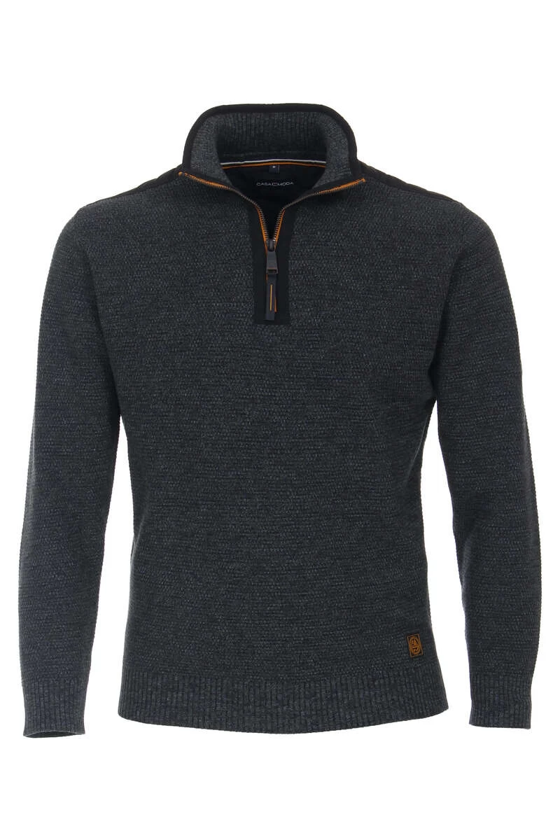 Casa Moda Casual Fit TroyerZip Dunkelblau 1 Casa Moda Casual Fit TroyerZip Dunkelblau