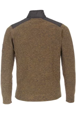 Casa Moda Casual Fit TroyerZip Gelb/braun -Ho ho ho, Mode in Grün. 423950100 541 9 800