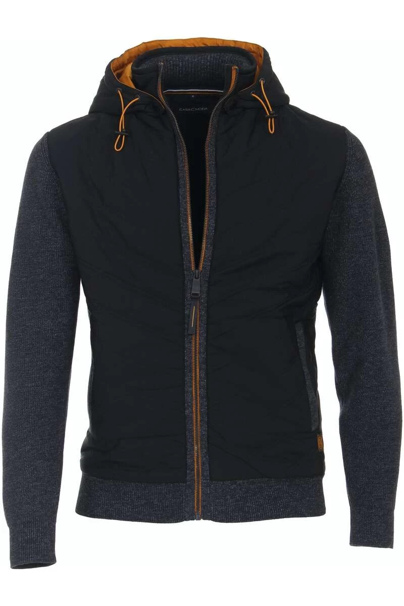 Casa Moda Casual Fit Herren Strickjacke Zip Dunkelblau 1 Casa Moda Casual Fit Herren Strickjacke Zip Dunkelblau