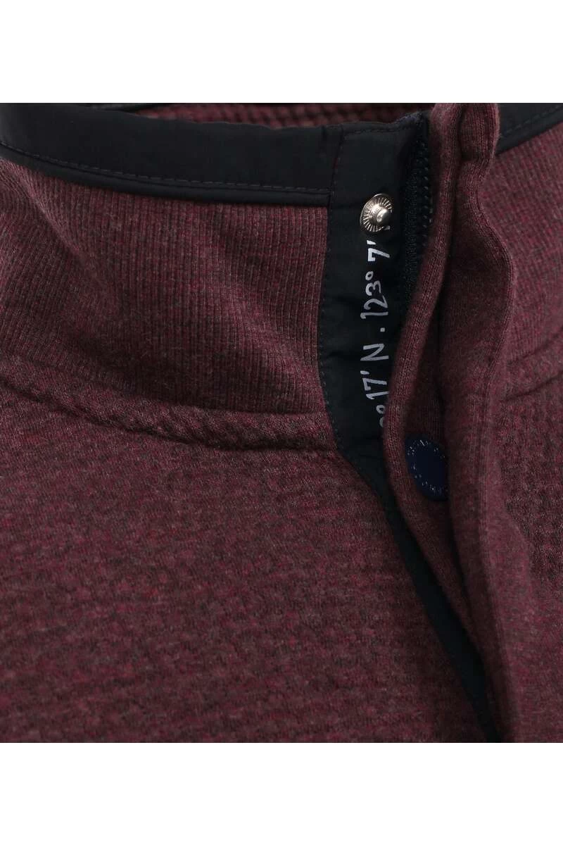 Casa Moda Casual Fit Sweatshirt Knopfleiste Weinrot 3 Casa Moda Casual Fit Sweatshirt Knopfleiste Weinrot – Bild 3