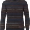 Casa Moda Casual Fit Herren Pullover Rundhals Braun/blau