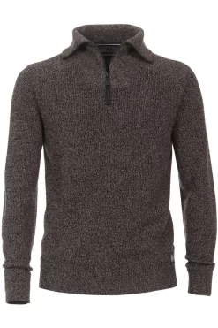 Casa Moda Casual Fit TroyerZip Grün