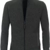 Casa Moda Casual Fit Herren Strickjacke Zip Grün