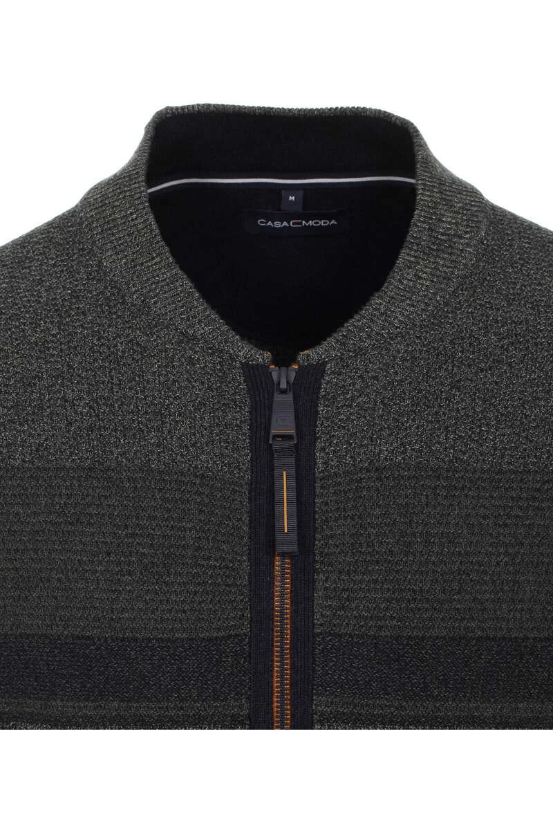 Casa Moda Casual Fit Herren Strickjacke Zip Dunkelgrün 3 Casa Moda Casual Fit Herren Strickjacke Zip Dunkelgrün – Bild 3