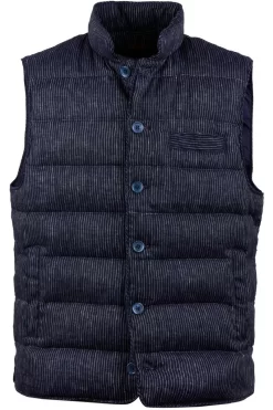 Stenströms Fitted Body Weste Knopfleiste Navy