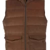 Stenströms Fitted Body Outdoor Weste Zip Braun