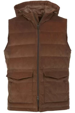 Stenströms Fitted Body Outdoor Weste Zip Braun