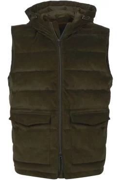 Stenströms Fitted Body Outdoor Weste Zip Dunkelgrün