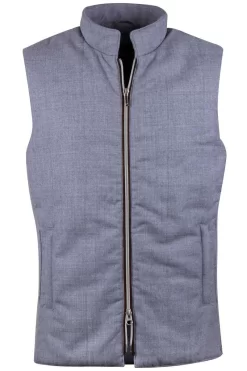 Stenströms Fitted Body Weste Zip Grau