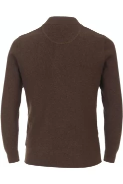 Casa Moda Casual Herren Strickjacke Zip Braun -Ho ho ho, Mode in Grün. 433995900 679 3 800