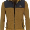 Casa Moda Casual Herren Strickjacke Zip Gelb