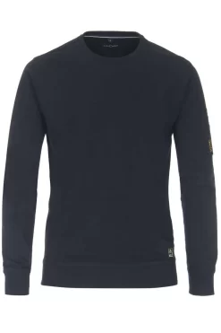 Casa Moda Casual Regular Fit Sweatshirt Rundhals Blau