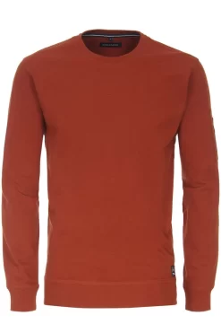 Casa Moda Casual Regular Fit Sweatshirt Rundhals Orange