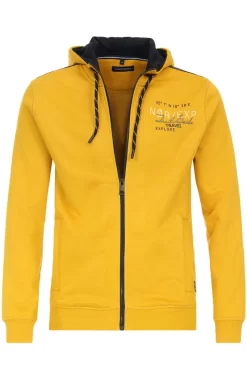 Casa Moda Casual Regular Fit Sweatjacke Mit Kapuze Kapuze Gelb
