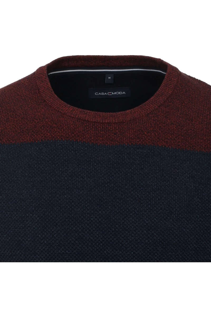 Casa Moda Casual Regular Fit Herren Pullover Rundhals Navy 2 Casa Moda Casual Regular Fit Herren Pullover Rundhals Navy – Bild 2