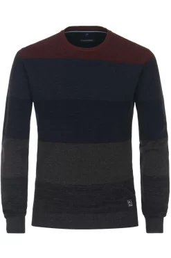 Casa Moda Casual Regular Fit Herren Pullover Rundhals Navy