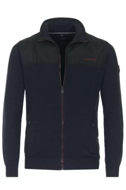 Casa Moda Casual Regular Fit Herren Strickjacke Zip Navy