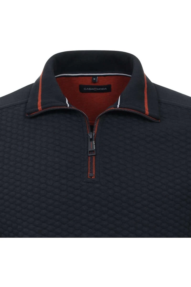 Casa Moda Casual Regular Fit TroyerZip Navy 2 Casa Moda Casual Regular Fit TroyerZip Navy – Bild 2