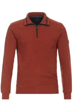 Casa Moda Casual Regular Fit TroyerZip Rot