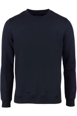 Stenströms Fitted Body Sweatshirt Rundhals Navy