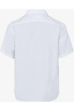 Brax Casual Modern Fit Leinenhemd Weiss, Einfarbig -Ho ho ho, Mode in Grün. 442507 74415800 99 9 800