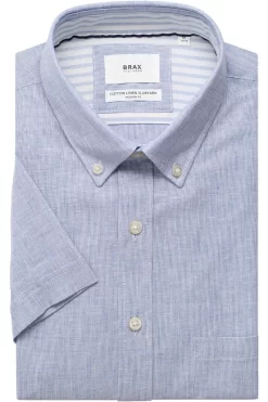 Brax Modern Fit Hemd Eisblau, Einfarbig