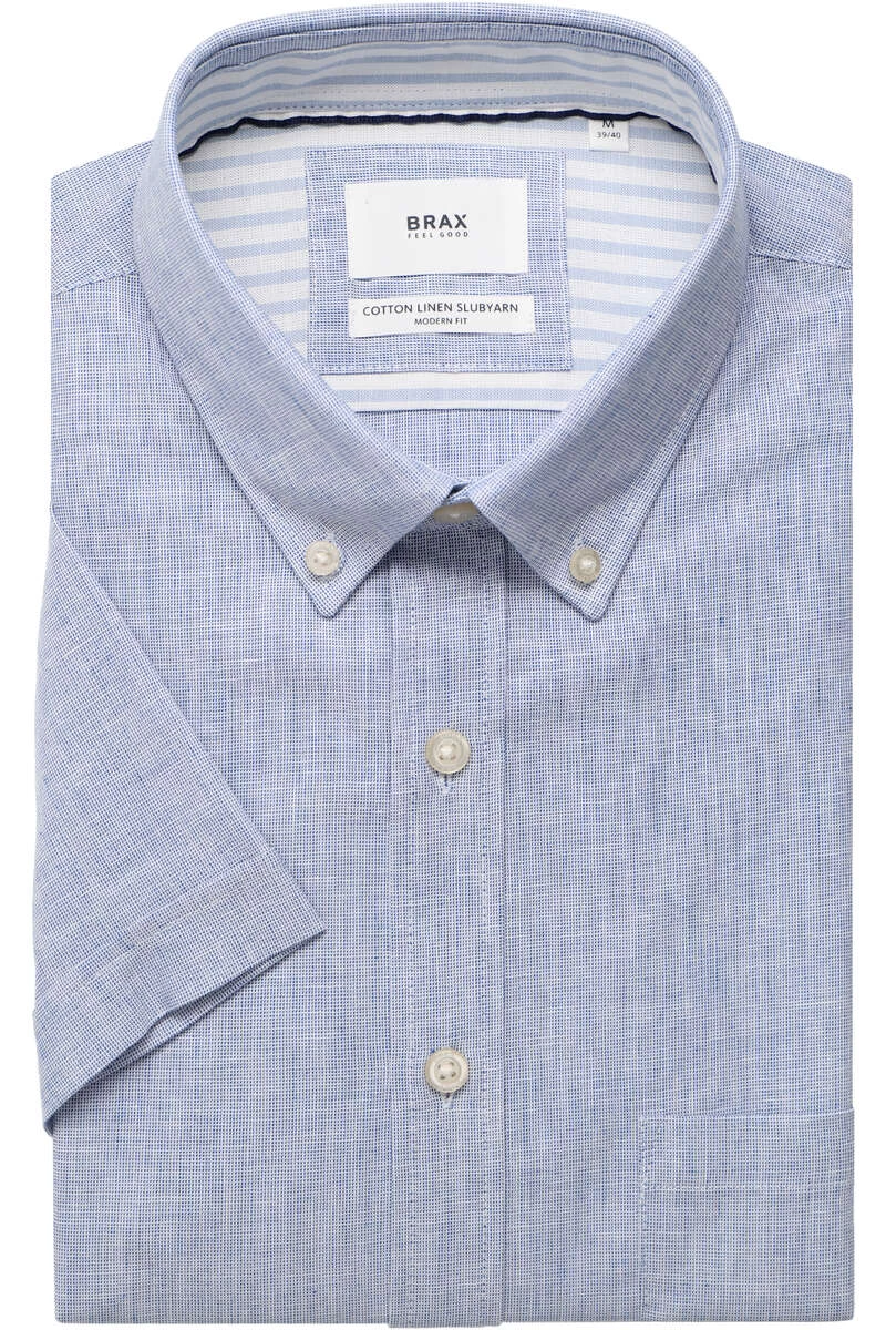 Brax Modern Fit Hemd Eisblau, Einfarbig 1 Brax Modern Fit Hemd Eisblau, Einfarbig