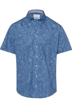 Brax Modern Fit Hemd Bleu, Gemustert