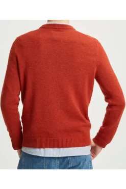 MAERZ Regular Fit Herren Pullover Rundhals Rost -Ho ho ho, Mode in Grün. 447000 470 9 800