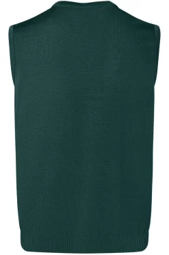 MAERZ Superwash Classic Fit Herren Pullunder V-Ausschnitt Dunkelgrün -Ho ho ho, Mode in Grün. 460000 234 9 800