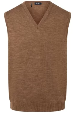 MAERZ Superwash Classic Fit Herren Pullunder V-Ausschnitt Teddy