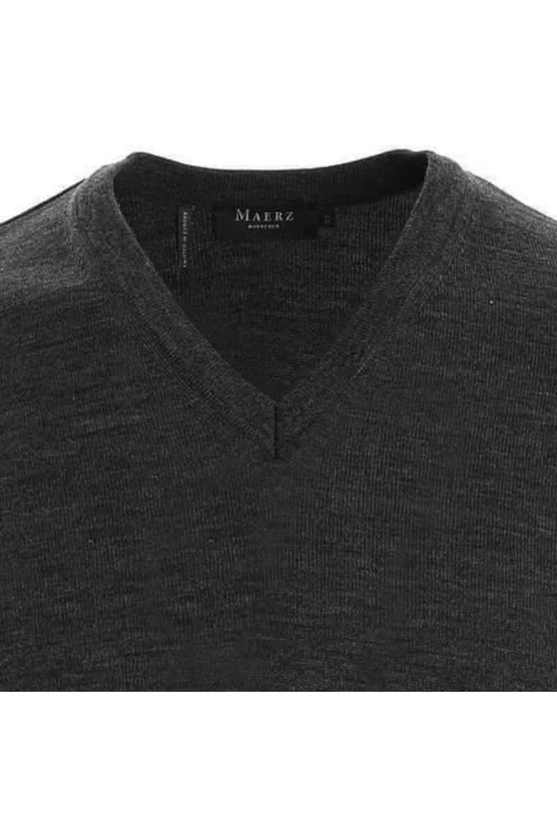 MAERZ Classic Fit Herren Pullunder V-Ausschnitt Anthrazit 2 MAERZ Classic Fit Herren Pullunder V-Ausschnitt Anthrazit – Bild 2