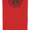 RAGMAN Regular Fit Herren Pullover V-Ausschnitt Hellrot