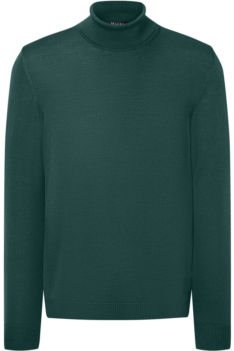 MAERZ Classic Fit Herren Rollkragenpullover Grün 1 MAERZ Classic Fit Herren Rollkragenpullover Grün