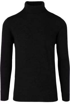 MAERZ Modern Fit Herren Rollkragenpullover Schwarz