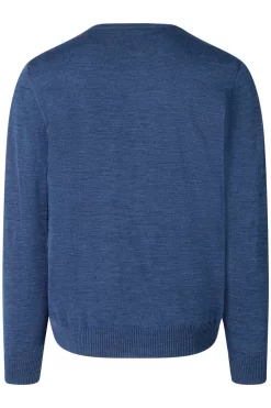 MAERZ Superwash Classic Fit Herren Pullover V-Ausschnitt Dunkelblau -Ho ho ho, Mode in Grün. 490400 380 8 800