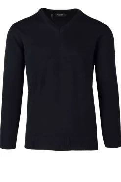 MAERZ Classic Fit Herren Pullover V-Ausschnitt Navy