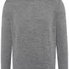 MAERZ Superwash Herren Pullover Rundhals Grau