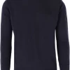 MAERZ Classic Fit Herren Pullover Rundhals Navy