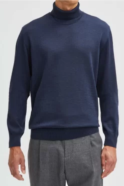 MAERZ Superwash Classic Fit Herren Rollkragenpullover Blau -Ho ho ho, Mode in Grün. 490600 377 3 800