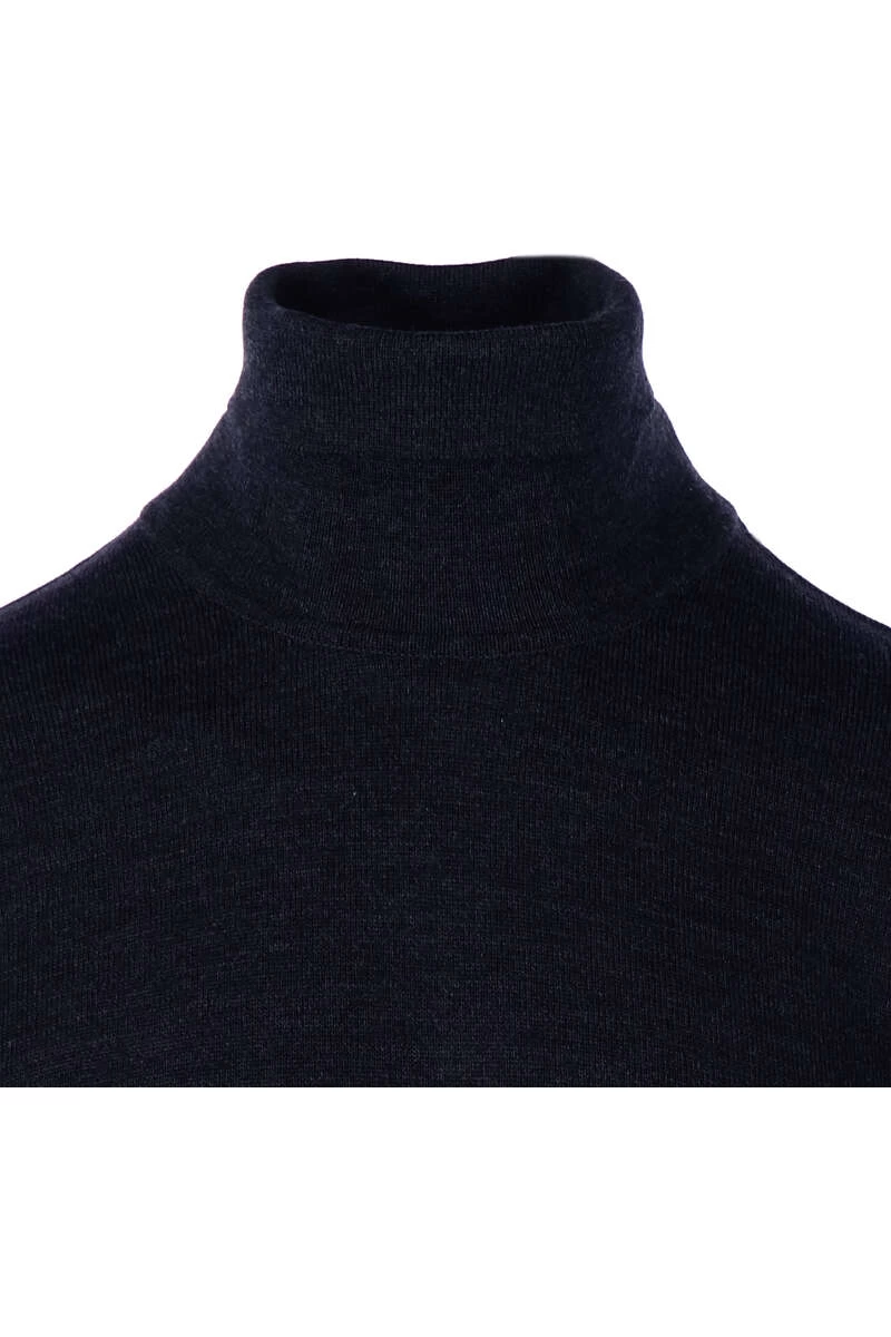 MAERZ Superwash Classic Fit Herren Rollkragenpullover Navy 2 MAERZ Superwash Classic Fit Herren Rollkragenpullover Navy – Bild 2