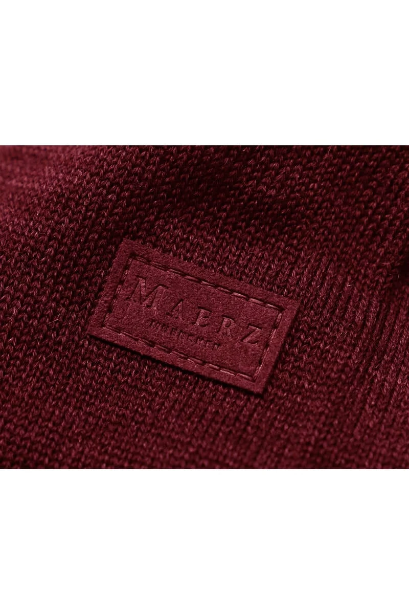 MAERZ Superwash Classic Fit Herren Rollkragenpullover Bordeauxweinrot 3 MAERZ Superwash Classic Fit Herren Rollkragenpullover Bordeauxweinrot – Bild 3