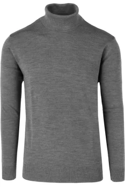 MAERZ Superwash Classic Fit Herren Rollkragenpullover Hellgrau