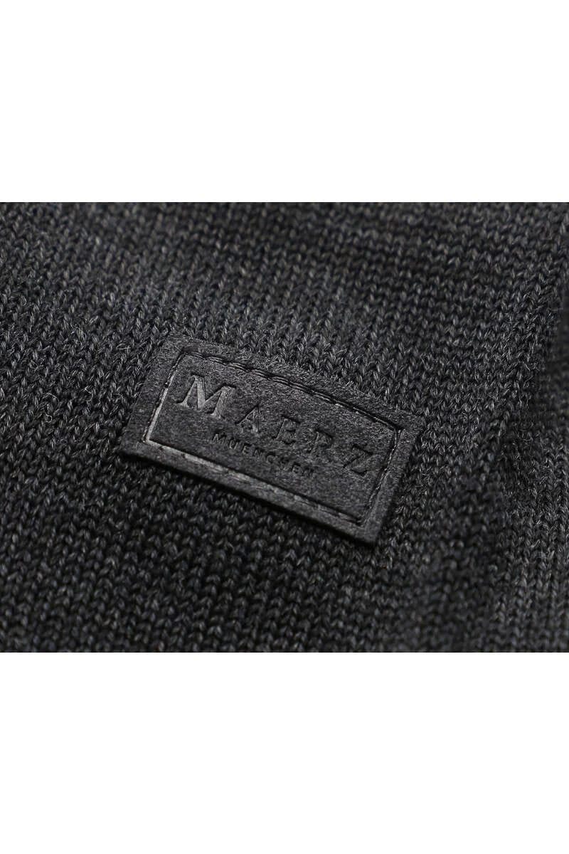 MAERZ Classic Fit Herren Pullover Polokragen Anthrazit 3 MAERZ Classic Fit Herren Pullover Polokragen Anthrazit – Bild 3