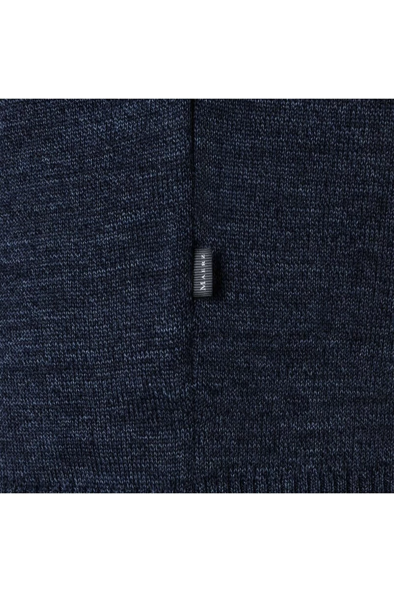 MAERZ Superwash Classic Fit Herren PulloverTroyer StehkragenZip Dunkelblaunavy 2 MAERZ Superwash Classic Fit Herren PulloverTroyer StehkragenZip Dunkelblaunavy – Bild 2