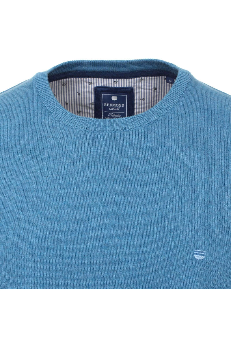 Redmond Casual Regular Fit Herren Pullover Rundhals Royal 2 Redmond Casual Regular Fit Herren Pullover Rundhals Royal – Bild 2